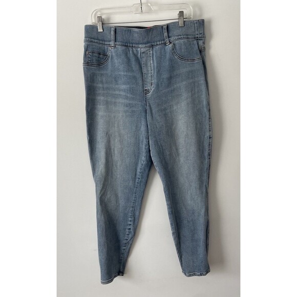 SPANX Denim - Spanx Jeans Jegging size 1X Light Blue Denim Stretch Pull-on Compression easy